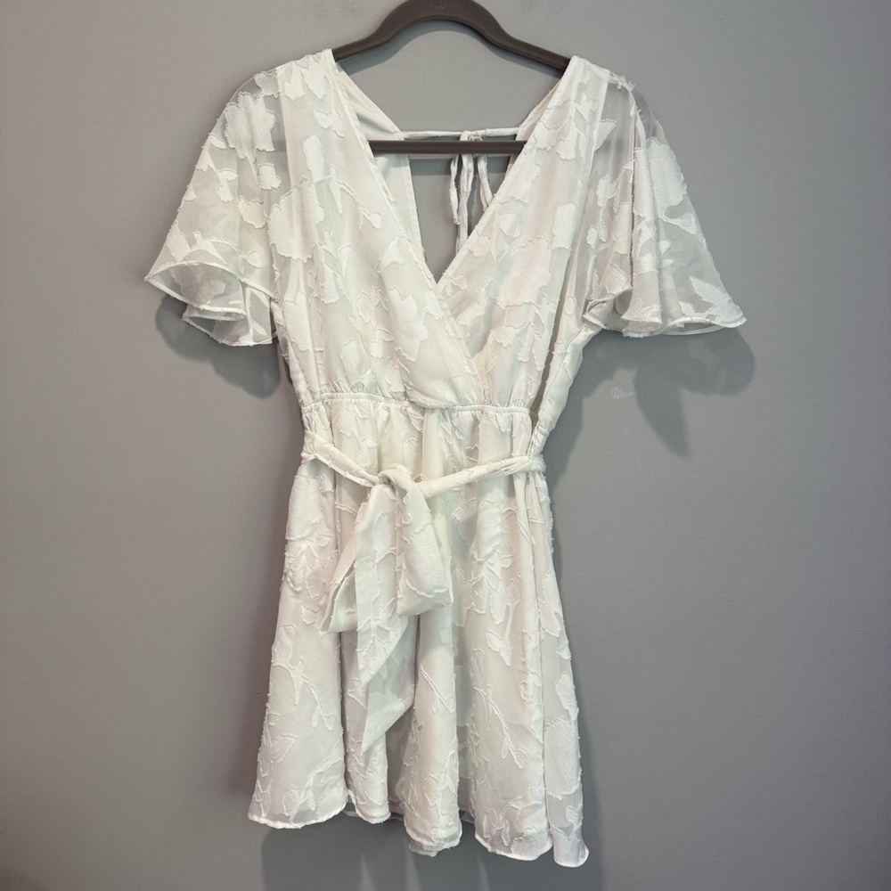 Lulu's White Wrap Dress
